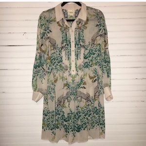 Anthropologie Maeve Jungle Button Down Dress 12